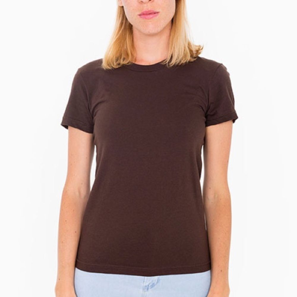 American Apparel Unisex Brown Short Sleeve Tee XL
